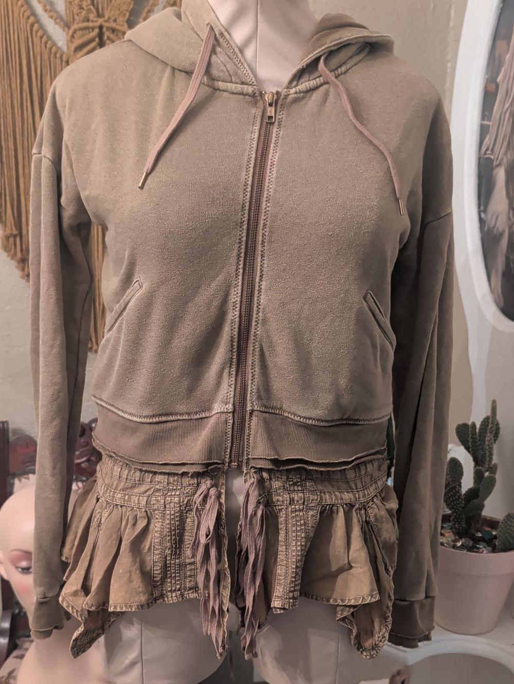 Free people "When World's Meet" Hoodie. Size M